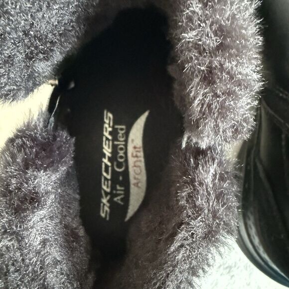 Skechers Air-Cooled Arch Fit Casual Hour Black Winter Snow Boots Women Size 7.5 - Picture 7 of 9